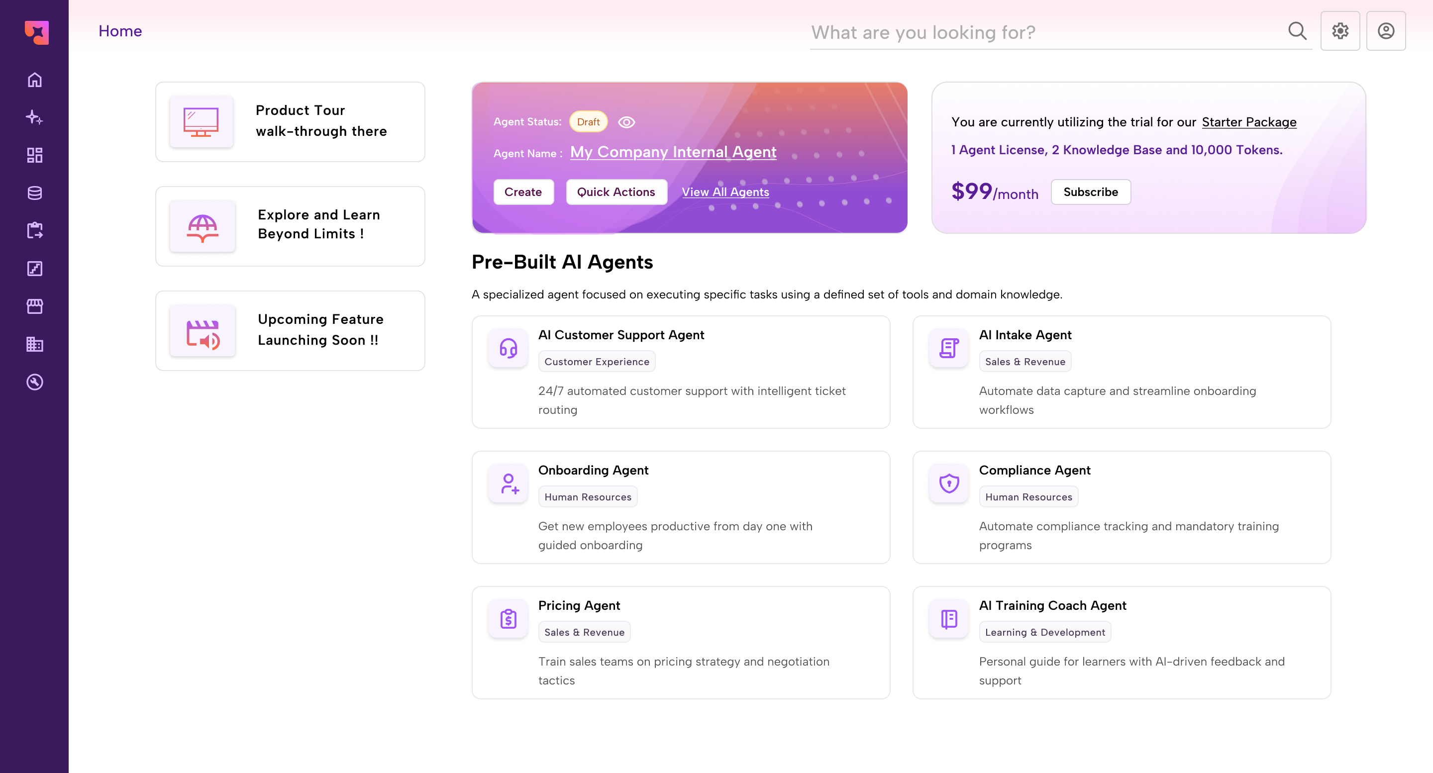 AI agent platform for enterprise automation